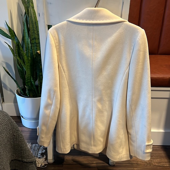 Talula Babaton White Wool Pea Coat - Picture 2 of 3